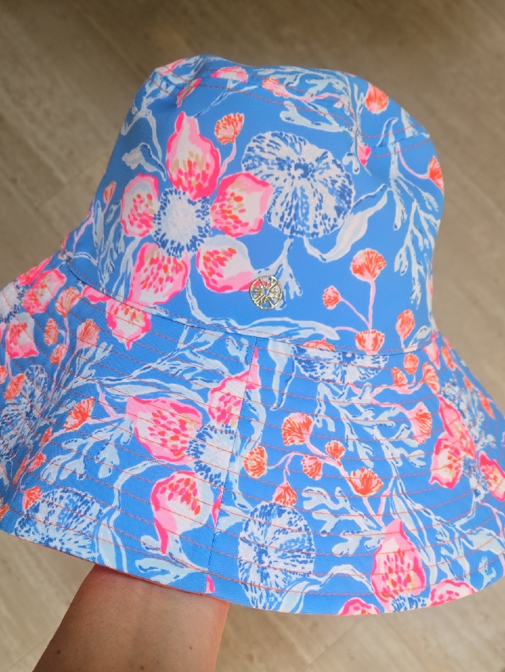 Lilly Pulitzer Reversible Canvas  Bahamian Rhapsody Sun Hat